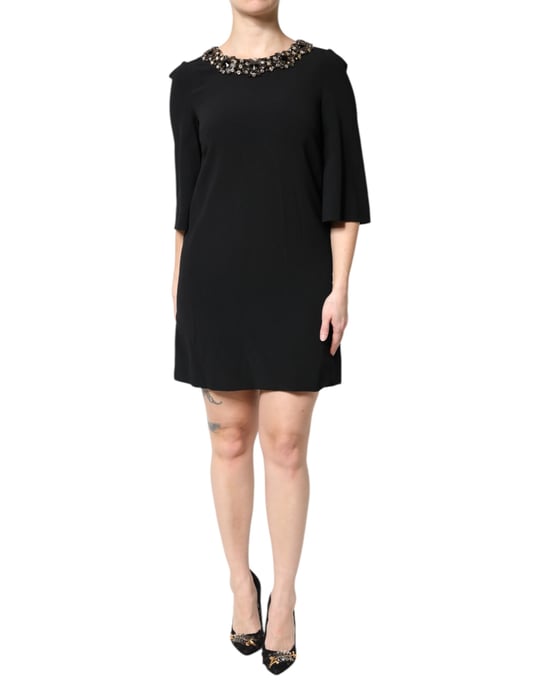 Dolce & Gabbana Verziertes Neck-Shift-Kleid - Schwarz - Image 2