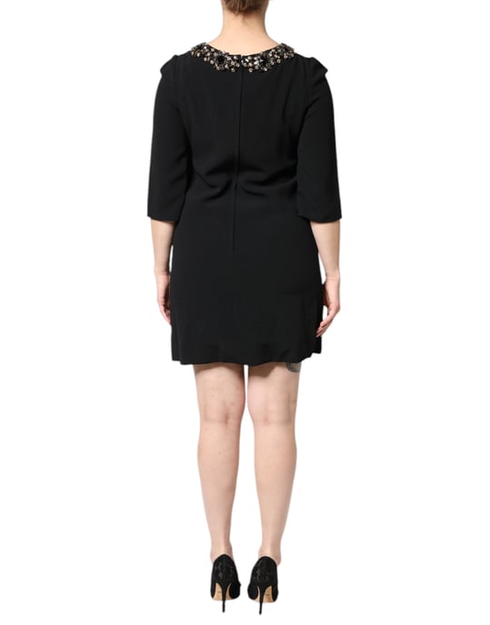 Dolce & Gabbana Verziertes Neck-Shift-Kleid - Schwarz - Image 4