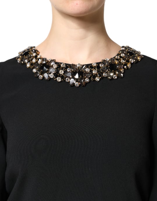 Dolce & Gabbana Verziertes Neck-Shift-Kleid - Schwarz - Image 5