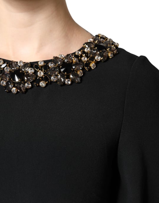 Dolce & Gabbana Verziertes Neck-Shift-Kleid - Schwarz - Image 6