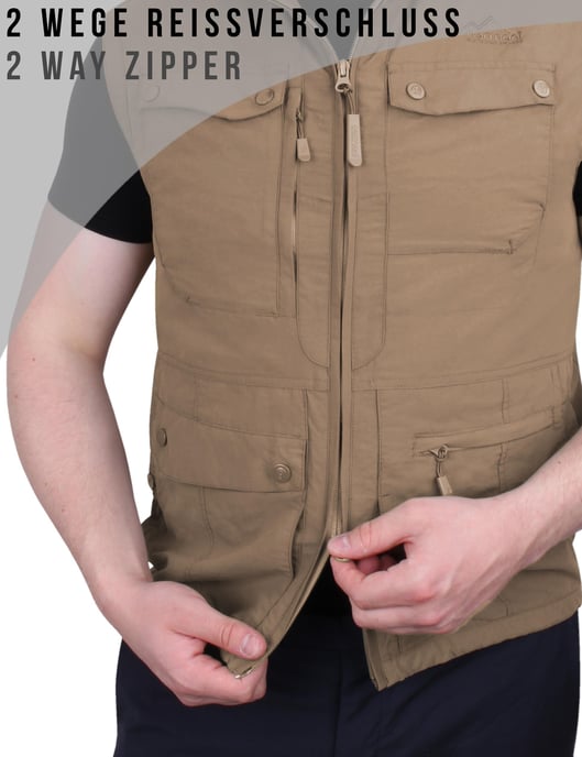 normani OUTDOOR SPORTS Herren Outdoor Weste Kudu - Image 3