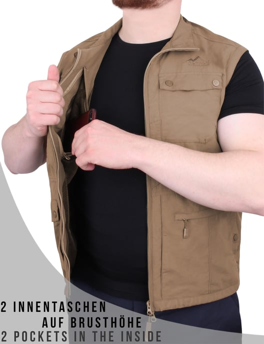 normani OUTDOOR SPORTS Herren Outdoor Weste Kudu - Image 4