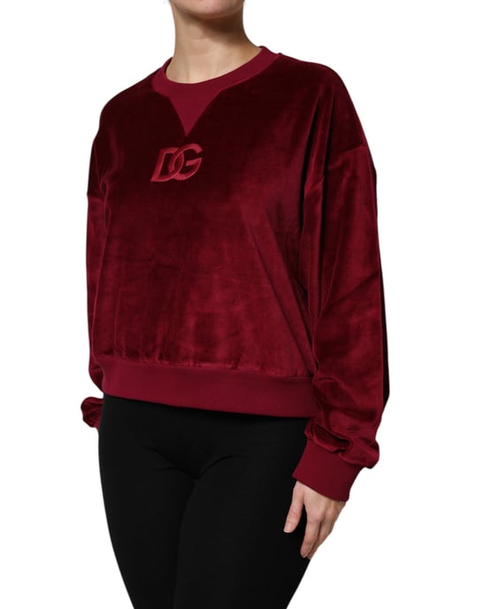 Samt Sweatshirt mit besticktem Logo - Image 3