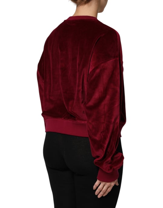 Samt Sweatshirt mit besticktem Logo - Image 5