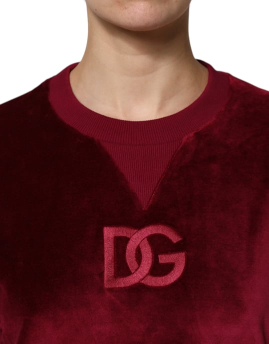 Samt Sweatshirt mit besticktem Logo - Image 6