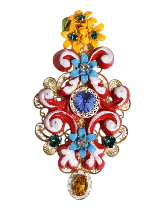 Dekorativer Emaille-Blumen-Anstecker - Image 2