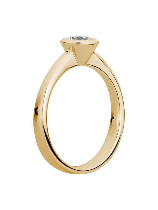 Lyomi Ring 585/- Gelbgold 1 synth. Diam. 0,50 ct. - Image 2