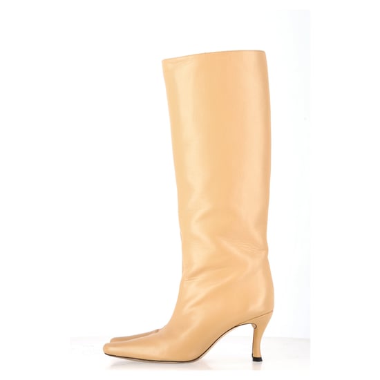 By Far Stevie Kniestiefel aus beigem Leder - Image 4