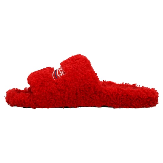 Balenciaga Pelz-Mule mit offenem Schaft aus rotem Polyester - Image 2