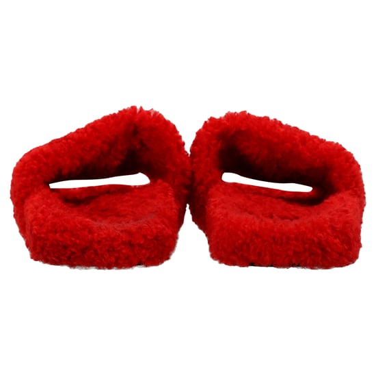 Balenciaga Pelz-Mule mit offenem Schaft aus rotem Polyester - Image 4