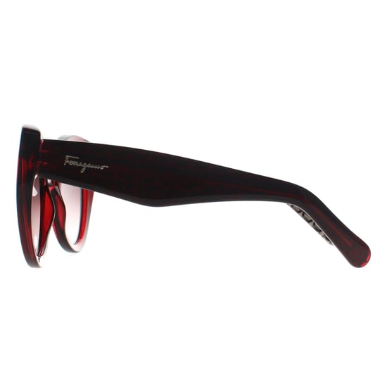 Salvatore Ferragamo Cat Eye Damen Kristall Burgund Grau Farbverlauf SF964S - Image 3