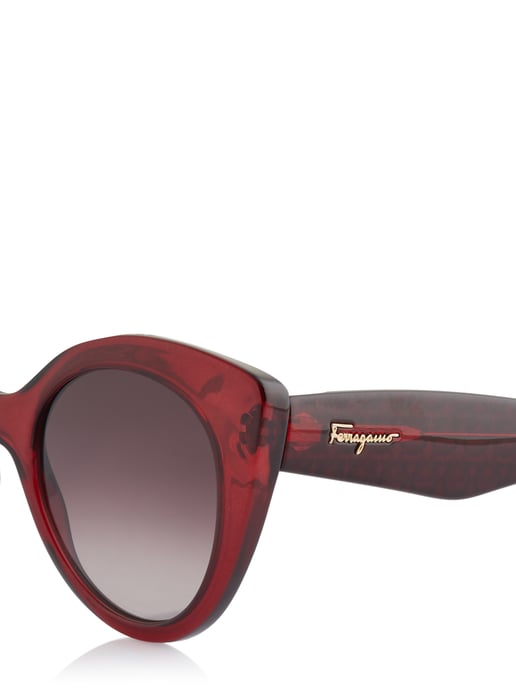 Salvatore Ferragamo Cat Eye Damen Kristall Burgund Grau Farbverlauf SF964S - Image 4