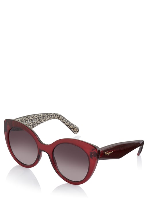 Salvatore Ferragamo Cat Eye Damen Kristall Burgund Grau Farbverlauf SF964S - Image 5