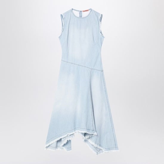 Hellblaues Denim-Asymmetrisches Kleid - Image 2