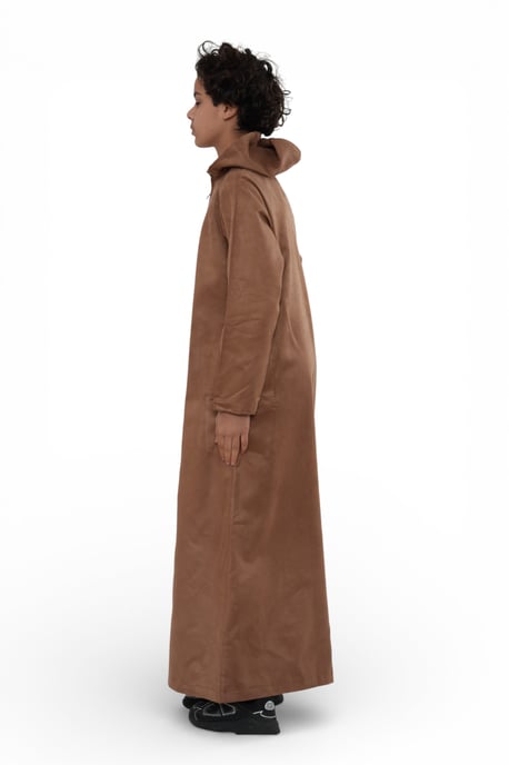 Kinder Jungen Kapuzen-Jubba-Gewand, kamelbraun, marokkanischer Stil, Ramadan-Eid-Thobe - K-HM12 - Image 4