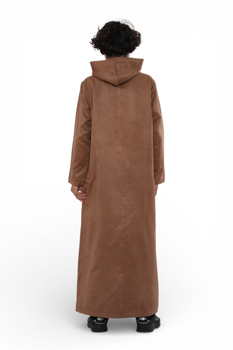 Kinder Jungen Kapuzen-Jubba-Gewand, kamelbraun, marokkanischer Stil, Ramadan-Eid-Thobe - K-HM12 - Image 5