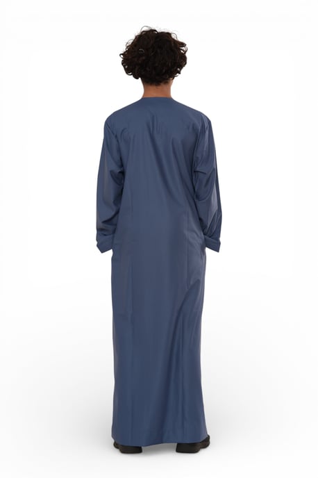 Kinder Jungen Eid Blaue marokkanische Jubba Robe Djellaba Ramadan Eid Thobe – K-HM11 - Image 4