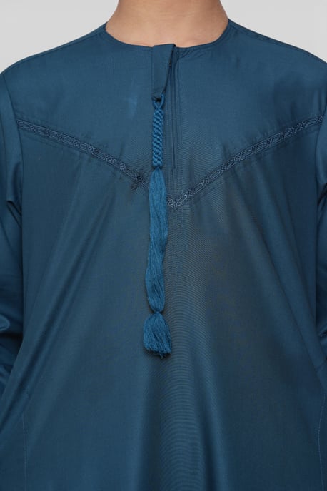 Kinder Jungen Ramadan Eid Blaue marokkanische Jubba Robe Djellaba Thobe – K-TT008 - Image 5