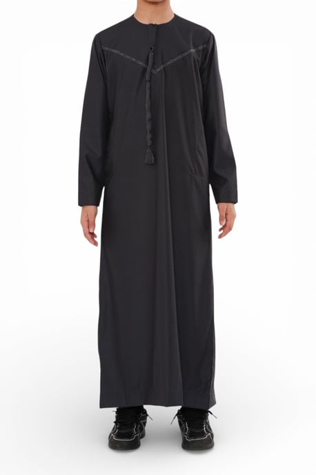 Kinder Jungen Ramadan Eid Anthrazit marokkanische Jubba Robe Djellaba Thobe – K-TT008 - Image 5