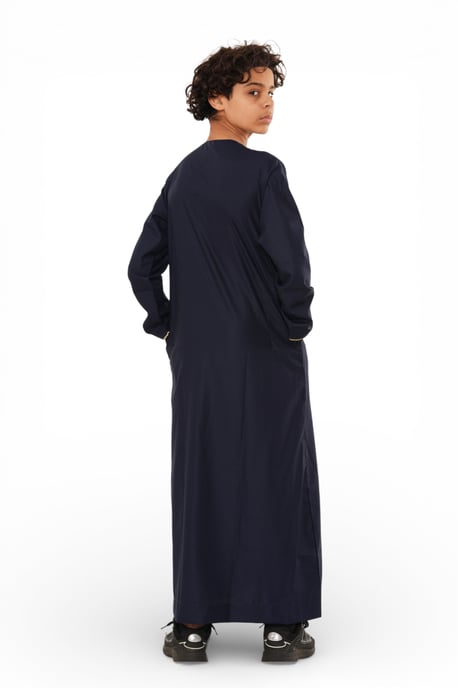 Kinder Jungen Ramadan Marineblau marokkanische Jubba Robe Djellaba Eid Thobe – K-TT-006 - Image 3