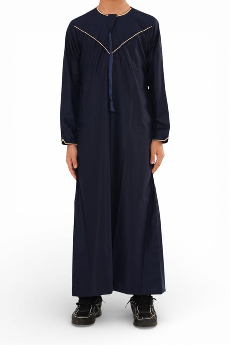 Kinder Jungen Ramadan Marineblau marokkanische Jubba Robe Djellaba Eid Thobe – K-TT-006 - Image 5