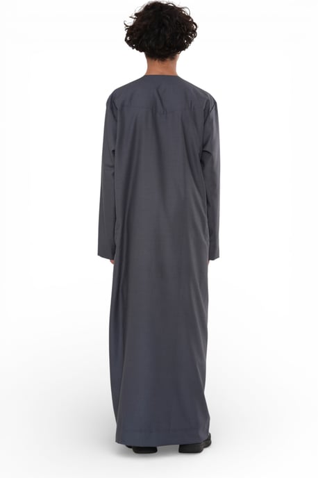 Kinder Jungen Eid Grau Marokkanischer Thobe Robe Djellaba Ramadan Eid Jubba- K-HM10 - Image 3