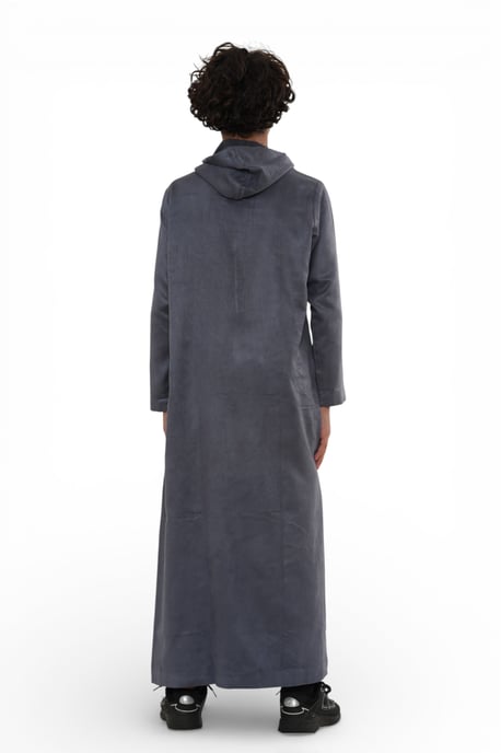 Kinder Jungen Kapuzen Eid grau marokkanische Jubba Robe Ramadan Eid Thobe – K-HM12 - Image 5