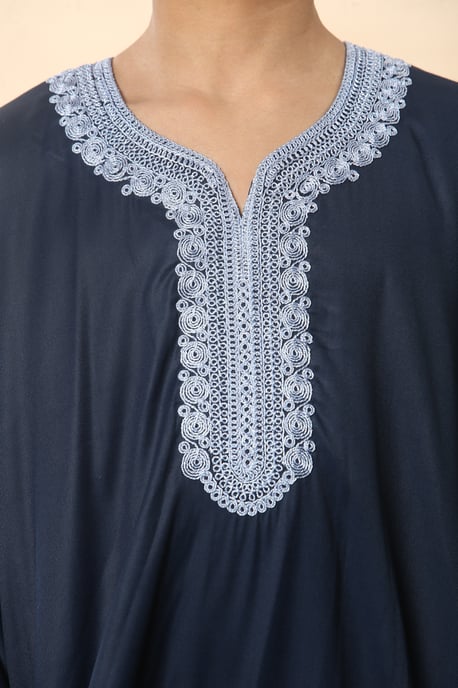 Blaue marokkanische Thobe Jubba-Robe für Kinder, Jungen, Eid Djellaba Gandoura - Image 5