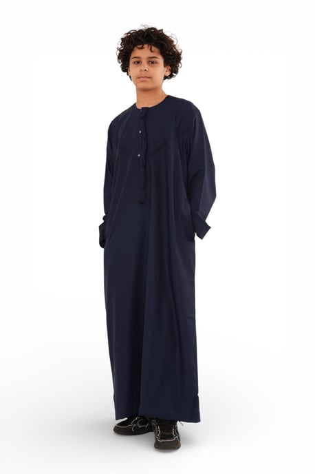 Kinder Jungen Eid Marineblau Marokkanischer Jubba Robe Djellaba Ramadan Eid Thobe – K-HM11 - Image 2