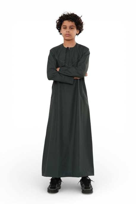 Kinder Jungen Ramadan Eid Grüne marokkanische Jubba Robe Djellaba Thobe – K-TT008 - Image 2