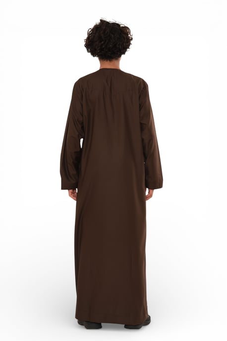 Kinder Jungen Eid braun marokkanische Jubba Robe Djellaba Ramadan Eid Thobe – K-HM11 - Image 5