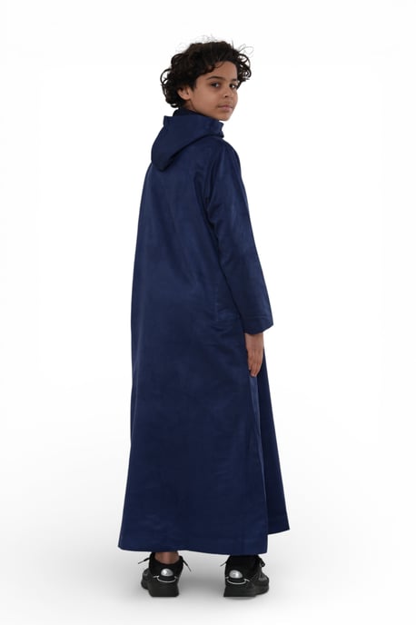 Kinder Jungen Kapuzen-Jubba-Gewand, marineblau, marokkanischer Stil, Ramadan-Eid-Thobe - K-HM12 - Image 5
