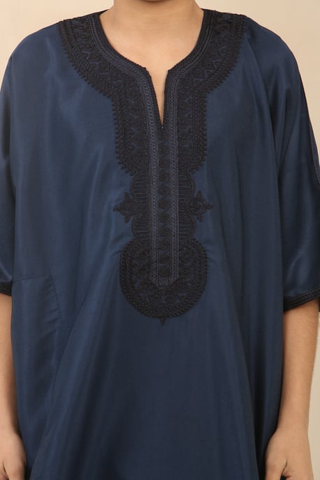 Blaue marokkanische Thobe Djellaba Jubba Robe für Kinder und Jungen - Image 5