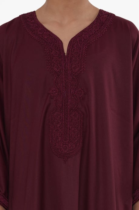 Rote marokkanische Thobe Jubba-Robe für Kinder, Jungen, Eid Djellaba Gandoura – K-HM62 - Image 5