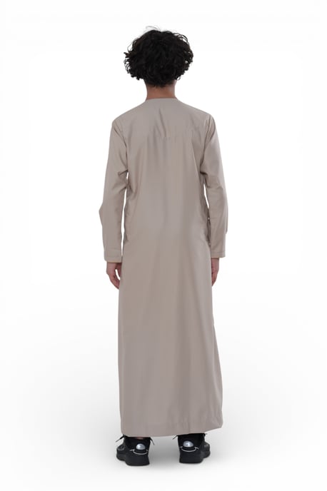 Kinder Jungen Ramadan Beige marokkanische Jubba Robe Djellaba Eid Thobe – K-TT-006 - Image 5