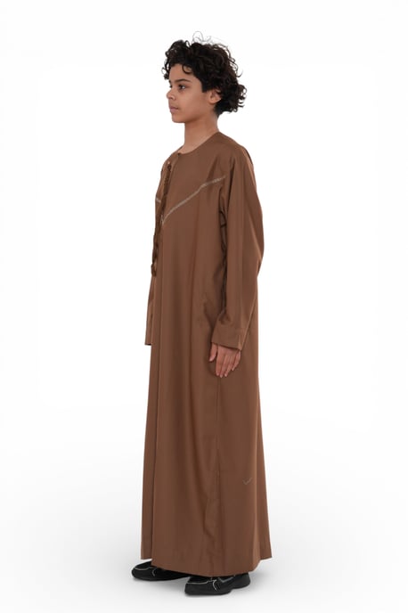Kinder Jungen Eid Kamelbraun Marokkanische Thobe Robe Djellaba Ramadan Eid Jubba- K-HM10 - Image 3