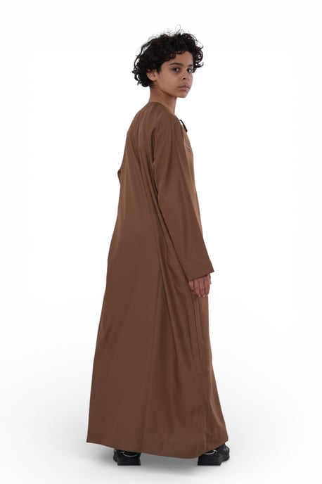 Kinder Jungen Eid Kamelbraun Marokkanische Thobe Robe Djellaba Ramadan Eid Jubba- K-HM10 - Image 5