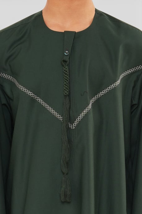 Kinder Jungen Eid grün marokkanische Thobe Robe Djellaba Ramadan Eid Jubba- K-HM10 - Image 5
