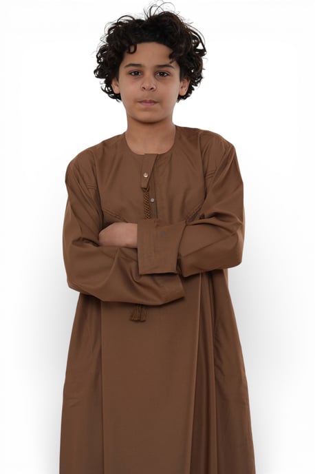 Kinder Jungen Eid Kamelbraun Marokkanische Jubba Robe Djellaba Ramadan Eid Thobe – K-HM11 - Image 5
