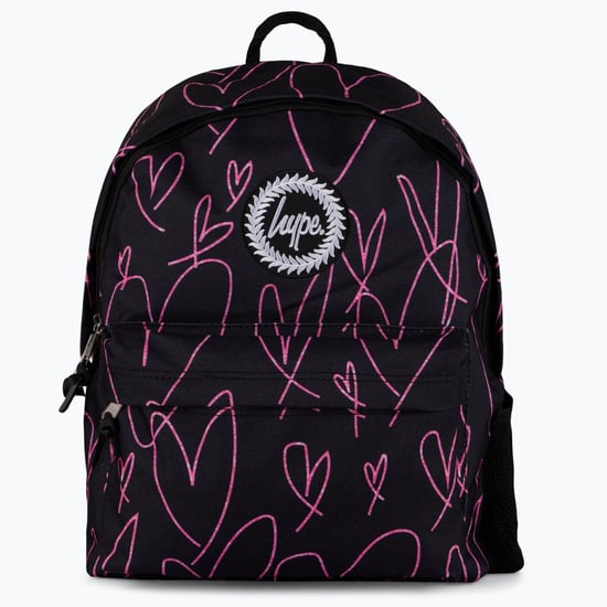 Hype Glitzer Herz Schwarz/Rosa Rucksack - Image 1