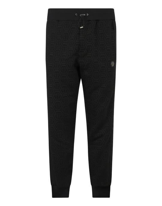 Philipp Plein Composed Jogger Pants Monogram - Schwarz - Image 1