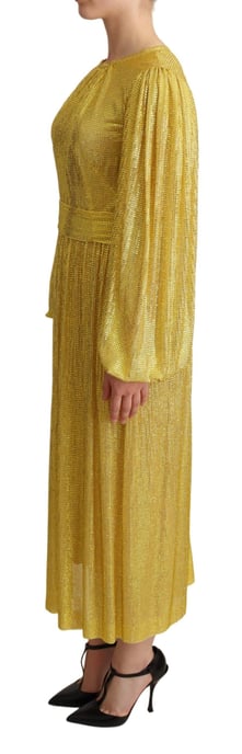 Dolce Gabbana Kettenhemd Midi Kleid mit langen Ärmeln - Image 2