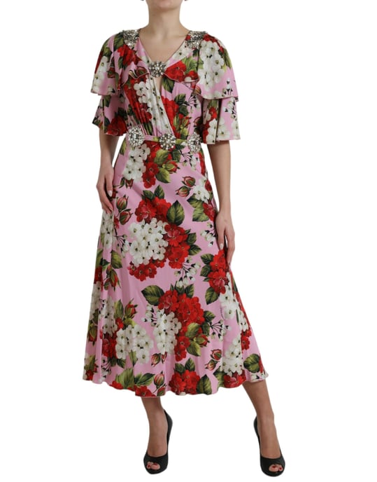 Blumen-Seidenkleid Modell Midlength - Image 2