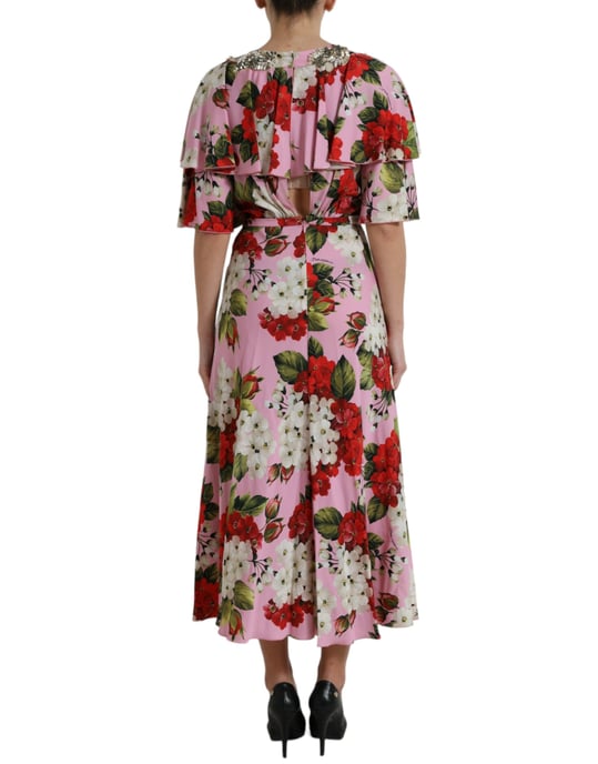 Blumen-Seidenkleid Modell Midlength - Image 3