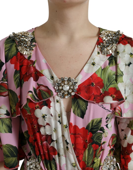 Blumen-Seidenkleid Modell Midlength - Image 4
