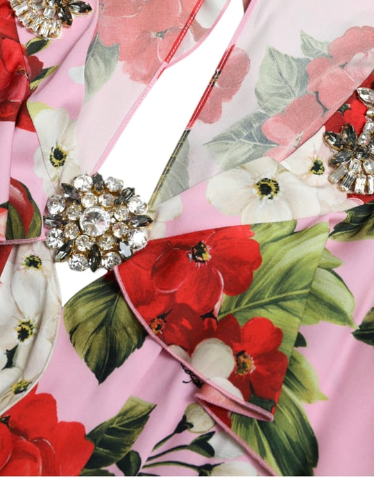 Blumen-Seidenkleid Modell Midlength - Image 6