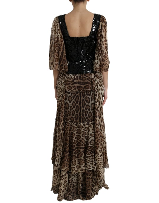 Pailletten-Leopardenmuster-Traumkleid mit Stufen - Image 3