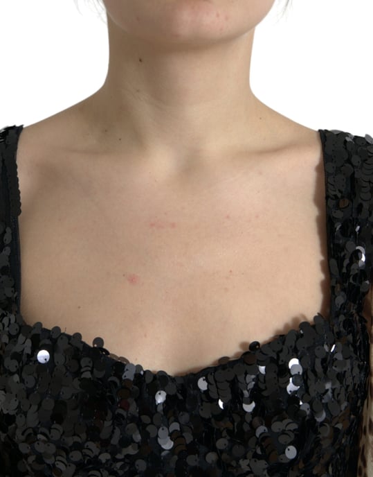 Pailletten-Leopardenmuster-Traumkleid mit Stufen - Image 4
