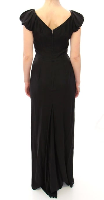 Dolce Gabbana Maxikleid mit Bootsausschnitt und kurzen Ärmeln - Image 3