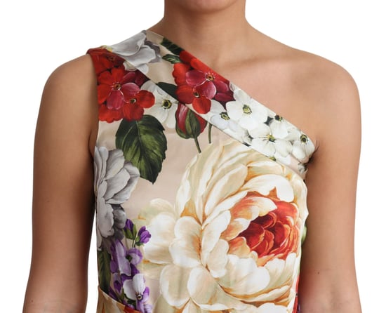 Blumendruck One-Shoulder Midi-Kleid - Image 5